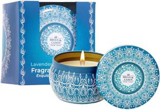 Bryan & Candy Scented Lavender Chamomile Aromatherapy Candle, Soy Wax Eco Friendly Printed Tin Candle