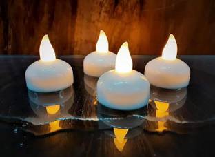 MANTICORE Water Sensor Reusable Led Diyas for Home Decor,Festivals Decoration Diwali Light Plastic (Pack of 24) Table Diya Set