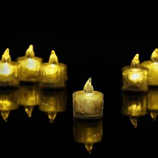 ARANKA Flameless & Smokeless Battery Operated LED Candle Tea Light Diwali Decoration Candle