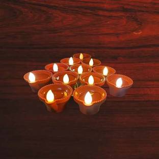NETVULL Water Sensor Diya, Led Light Candles Artificial flameless led Candles Candle