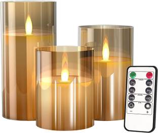 Vozica Flameless Candles Battery Operated Candles Imitation Glass Candles With Remote Candle