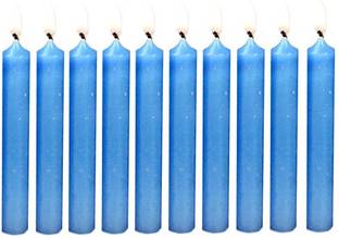 Parkash Candles Chime Candles Set of 10 | Ritual Candles | Spell Candle | Unscented (LIGHT BLUE) Candle