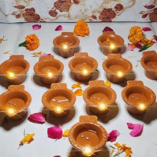 ZURU BUNCH Water Sensor LED Magic Diya Flameless & Smokeless Tea Light Candles for Diwali Candle