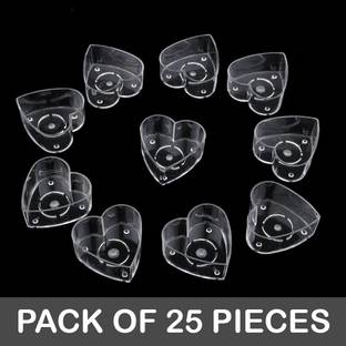 MAGICMOON Polycarbonate Heart Shaped Empty Tealight Cups / Container For DIY Candle Making Candle