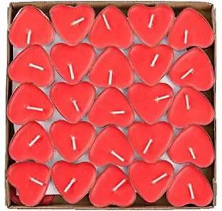 Option Gallery 25 Rose Fragrance Heart Shape Tealight Candle Candle