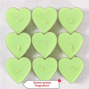 HOMELORE Heart shape prime lemon grass scented tea light candles Candle