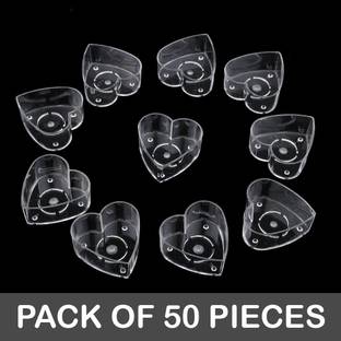 MAGICMOON Polycarbonate Heart Shaped Empty Tealight Cups / Container For DIY Candle Making Candle