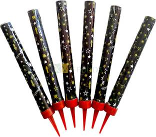 yubirth Black sparkle candle birthday cake candle pack of 6 Candle