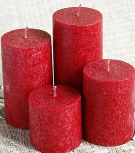 INDOGIFTS ROSE SCENTED CANDLES PACK OF 4 Candle