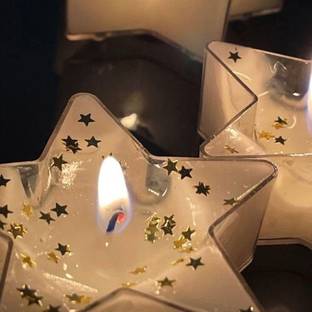 Handmadecandles Star Shape Candle Tea Light Pack of 12 Candle