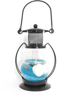 BAANSURI attractive lantern shaped gel candle for diwali ( Sky Blue) Candle