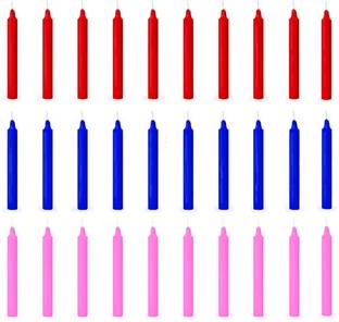 ASIDEA Plain 30 stick candles for home decor, birthday, Diwali, Party Candle