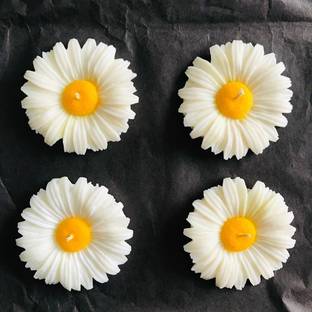 PICKKART Tealight Mini Sunflower Candle- Set of 4 Candle