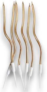 NandN Mettalic Spiral Twisted Goldn Candle Candle