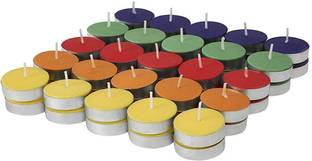 Adorazone 100% Pure Colored Wax Tealight Candles Diya for Diwali Decor/Deepawali Puja Candle