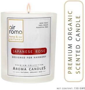 Airroma Japanese Rose Scented Candle Burn Time-36hrs Candle
