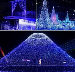 HumBiG ™56LED-13Meter (PS-62-1801) Blue Wire -Blue Light Christmas, Diwali Decoration Candle