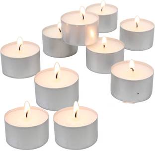 Flipkart SmartBuy 9 Hours Jumbo Tealight Candles, Pack of 20, Unscented, Big White Tealights Candle