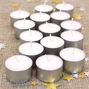 Ein Sof 100% Pure Wax Guranteed 8 Hours Burning Unscented White Tealight Candles Pack Of 50 Candle