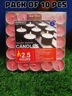 Vamesco Rose Tealight Candles | 2.5 Hour Burn | Smokeless | Made in Kannauj Candle
