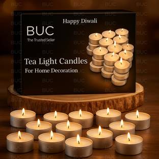 BUC Long Burning Unscented Tea Light Candle For Home Decor Diwali Candle Candle
