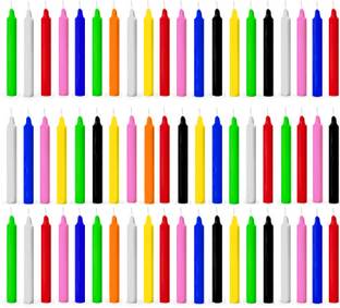 ASIDEA Pack of 60 Stick candles for home decoration, BIrthday, Diwali, Party Candle