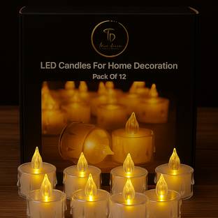 True Décor Flameless & Smokeless Transparent Acrylic Led Tea Light Candle Candle