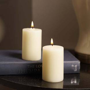 PeepalComm Long Time Burning Smokeless Scented Non-Toxic Burn Pillar Candle 3*3 Inch A4 Candle