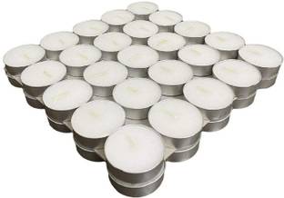 PREPLE Tealight Candles Smokeless Unscented Wax Burning Time- 4 Hours Candle