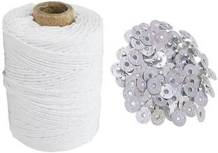 R Wellness Candle Making Wicks Cotton Roll 100 Gram with 150 Piece Wick Sustainers Candle