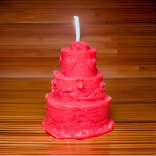 WickBee Scented candle |valentine gift| Cake candle| romantic gift| scent-Rose Candle