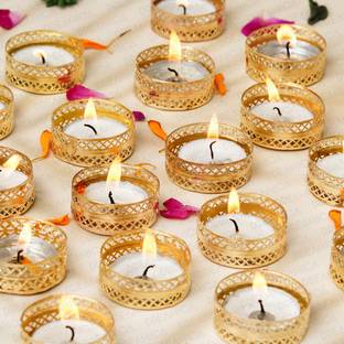 CW Dreamica Pack of 24 Tealight Candle Holders with Tealight Candle