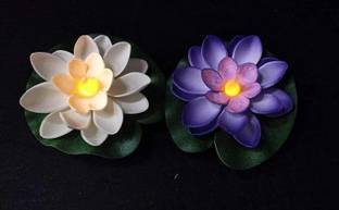 BEADzz Sensor Water Floating Smokeless Candles & Lotus Flowers Sensor Led Tea Light Candle