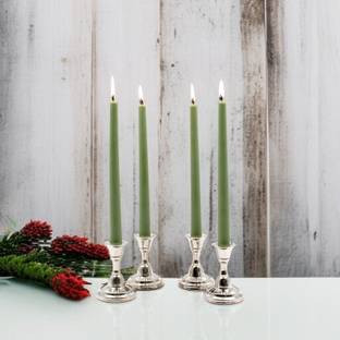 Hosley Pack of 4 Fresh Bambo Fragrance Taper Candles Long Candles Candle