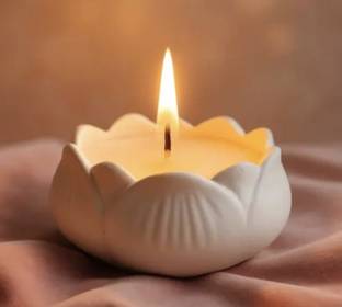 CD Craft Lotus Concrete Jar Scented Candle Candle