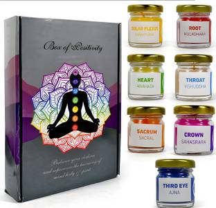 Bharat Delights Box of Positivity - Set of 7 Chakras Candle