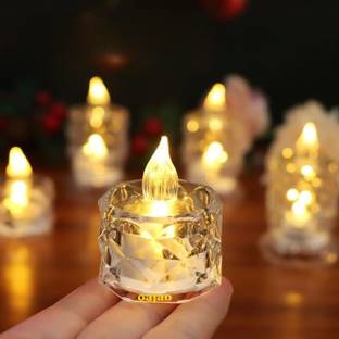 Silverlight 1 Pcs Acrylic Crystal For Home, Room, Festival diwali Decor Candle