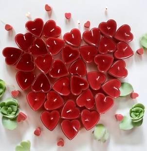 Arouma Heart Tea Light Candles Set of 30 Candle