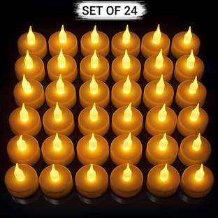 TIED RIBBONS LED Flameless Flickering Pillar Candle Battery Operated Candle