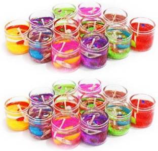 LEDZZ Cute Mini Glass Gel Candles Candle