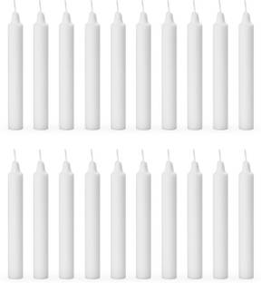 AuraDecor Pillar Candle Set Of 20 (white) Candle