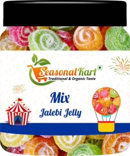 Seasonal Kart TASTY MIX JALEBI JELLY MIX FRUIT Jelly Candy