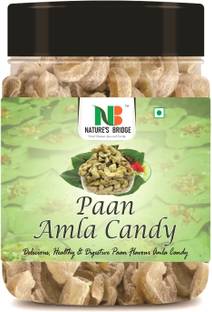 Nature's Bridge Paan Amla Candy | Dry Paan Flavour Amla Candy | Indian Gooseberries Jar Pack Paan Sour Candy