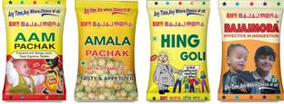 BAJAJMORA Aam Pachak Re 1/, Amla Pachak Rs 2/, Hing Goli Re 1/, Mora Re 1/ Sweet and Sour Mouth Freshener