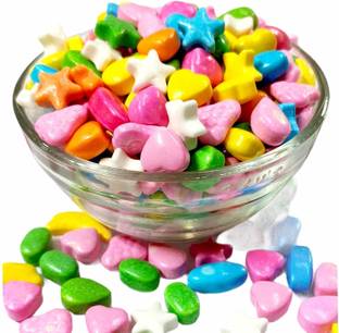 RN CART Chand Tara Glucose Candy |Star Moon Candy|Toping (Sprinkles) for Cake Decoration Sweet Candy