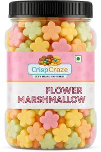 crispcraze Flower Shape Marshmallows 150gm ,marshmallow candy marshmallow, mix flavour Marshmallow