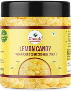 Dhawak Lemon Candy | Flavoured Candy| Nimbu Toffee | Jar Pack Lemon Candy