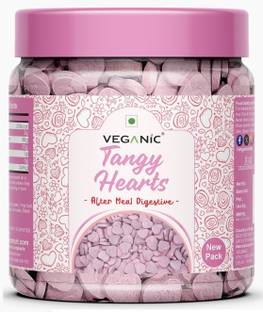 Veganic Chatpati Gulabi Heart Shaped Candy | Sweet & Sour Heart Shaped Toffee khatti mithi Mouth Freshener