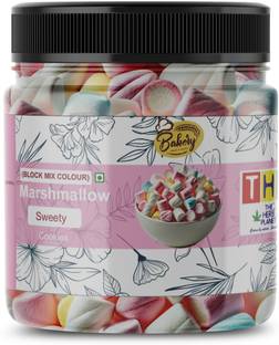 THE HERBS PLANET Block Mix Color Marshmallow | Vegan and Tasty Marshmallow Candy | Multicolor Assorted Marshmallow