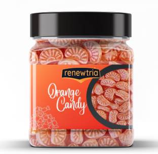 RENEWTRIA Orange Candy /orange Toffee |Orange candy -400Gram Jar Pack Orange Candy